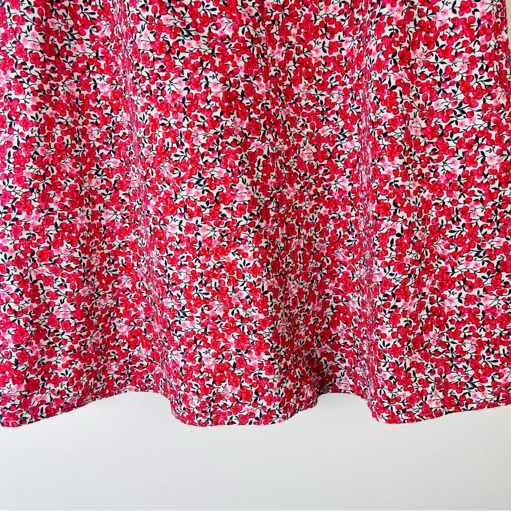 Christopher Banks pink white floral cottagecore preppy midi skirt 12 - Picture 3 of 7